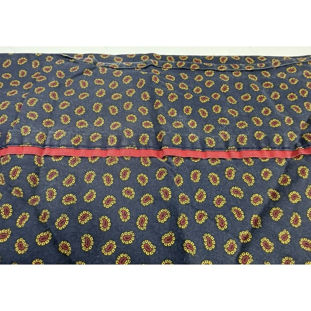 Ralph Lauren Pillowcase Set Foulard Paisley‎ Studio KING Navy Blue Red Gold